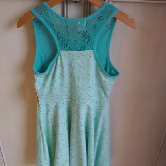4 Ever Free Green with Polka Dots Reversible Dress - Picture 6 of 10